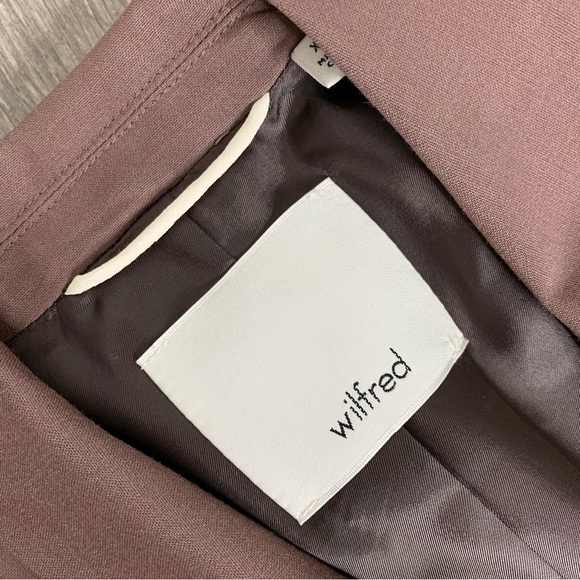 Aritzia Wilfred Belcastel Blazer Jacket Oversized Shoulder Pads Tailored Brown - Picture 10 of 15